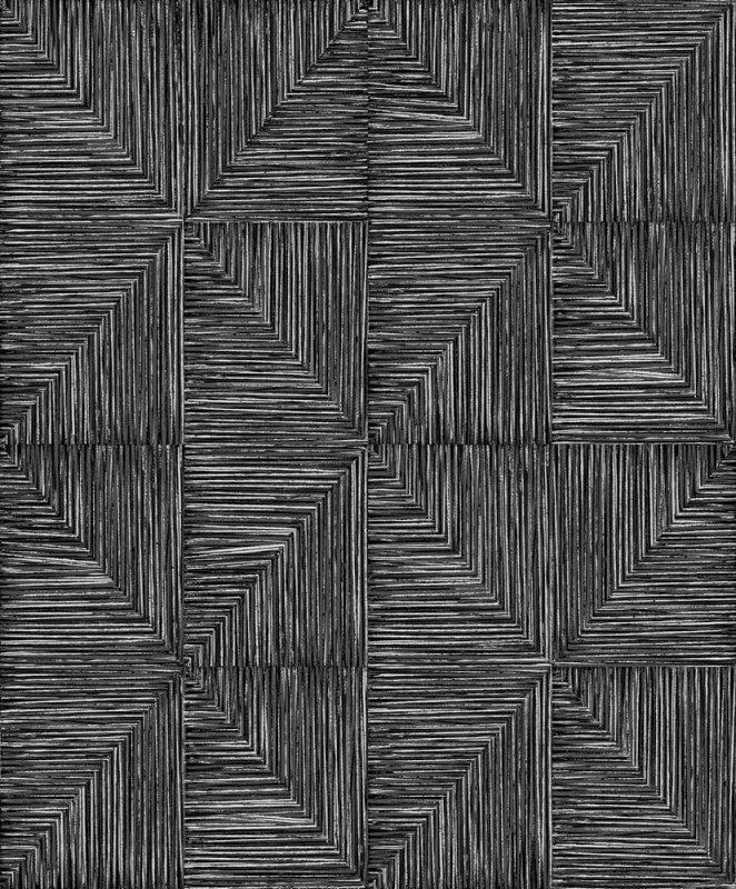 Szara tapeta na flizelinie z motywem geometrycznym
