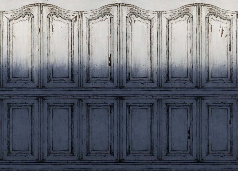 Fototapeta panele francuskie z niebieskim ombre