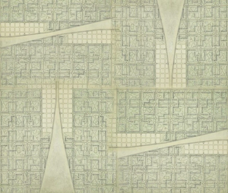 Fototapeta zielony wzór geometryczny
