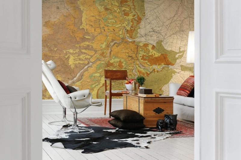 Fototapeta pomarańczowa mapa