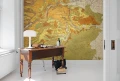 Fototapeta pomarańczowa mapa