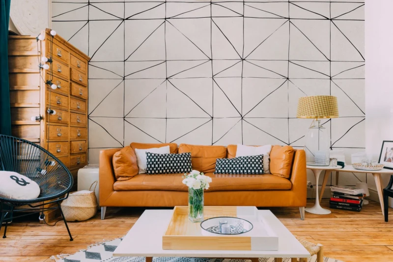 Fototapeta czarny wzór geometryczny