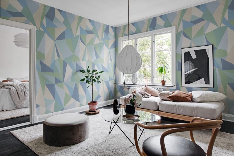 Fototapeta kolorowy nieregularny wzór geometryczny