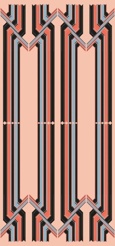 Fototapeta geometryczna w paski, zygzak