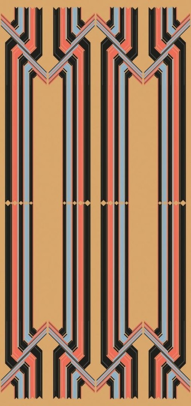Fototapeta geometryczna w paski, zygzak