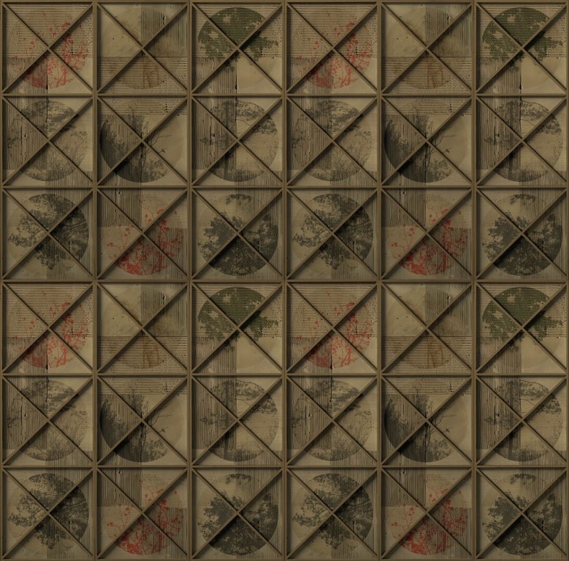 Fototapeta geometryczna koła w kwadratach