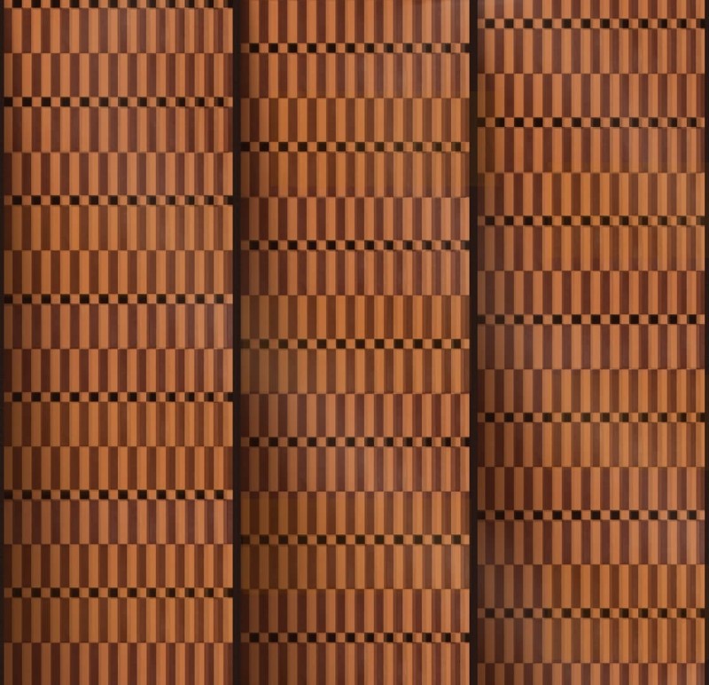 Fototapeta geometryczna 3D drewno, boazeria