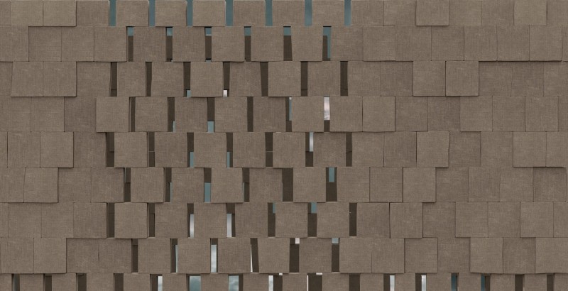Fototapeta geometryczna efekt 3D brązowe kostki