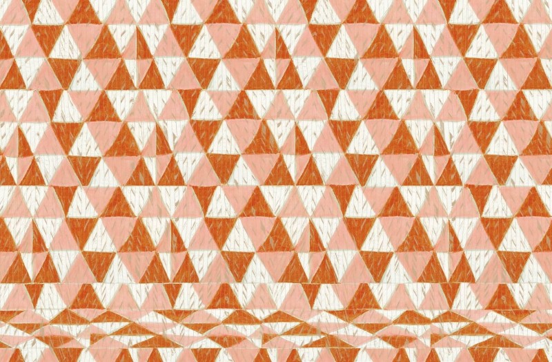 Fototapeta geometryczna pomarańczowe trójkąty