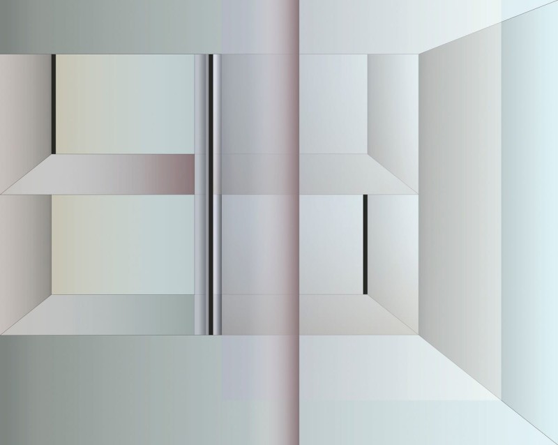 Fototapeta geometryczna 3D przestrzenny wzór
