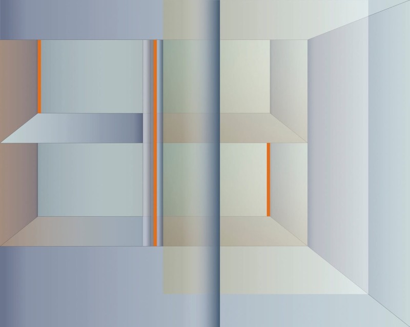 Fototapeta geometryczna 3D przestrzenny wzór