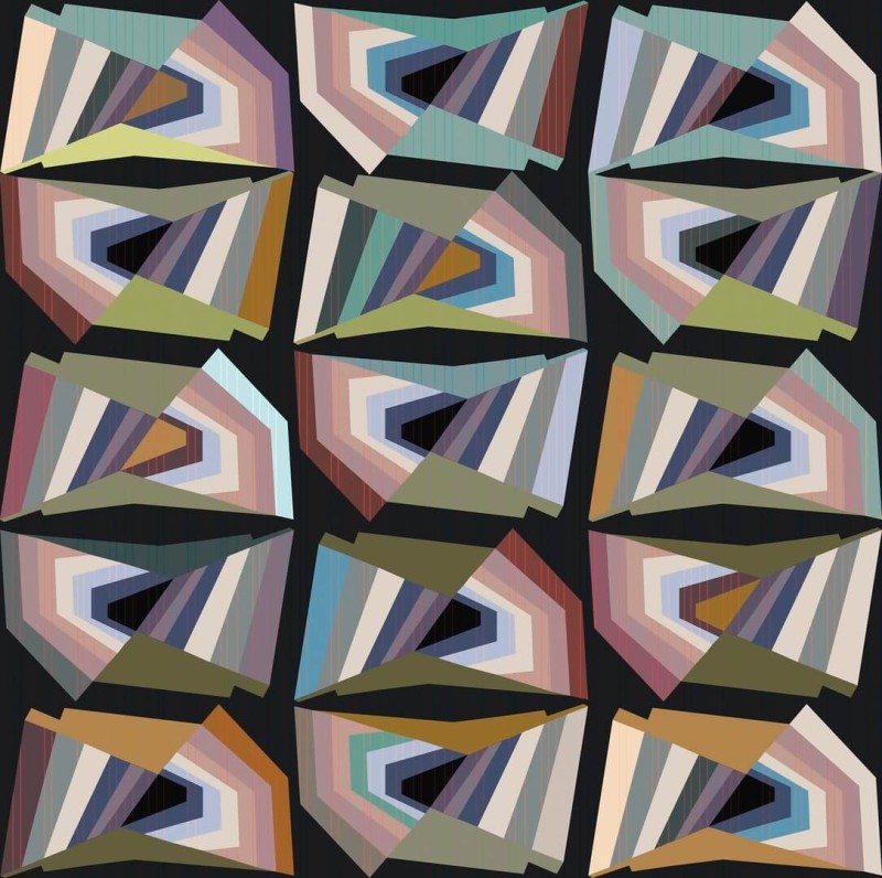 Fototapeta kolorowe wzory geometryczne trójkąty, paski