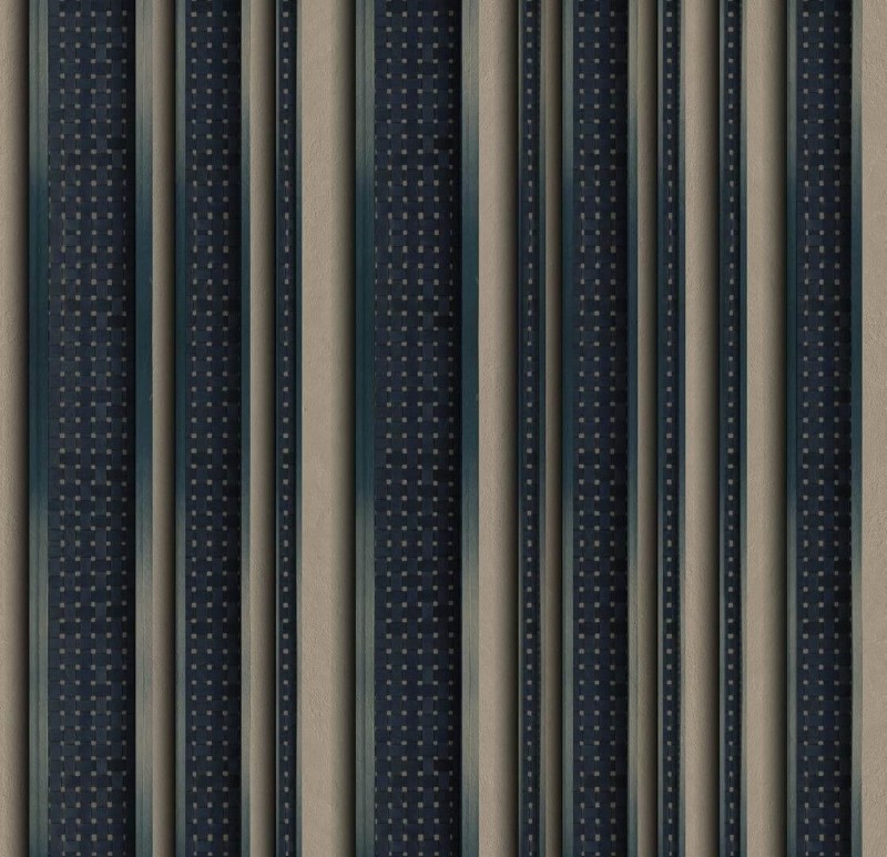 Fototapeta deski przypominające rattan na tle betonowej ściany