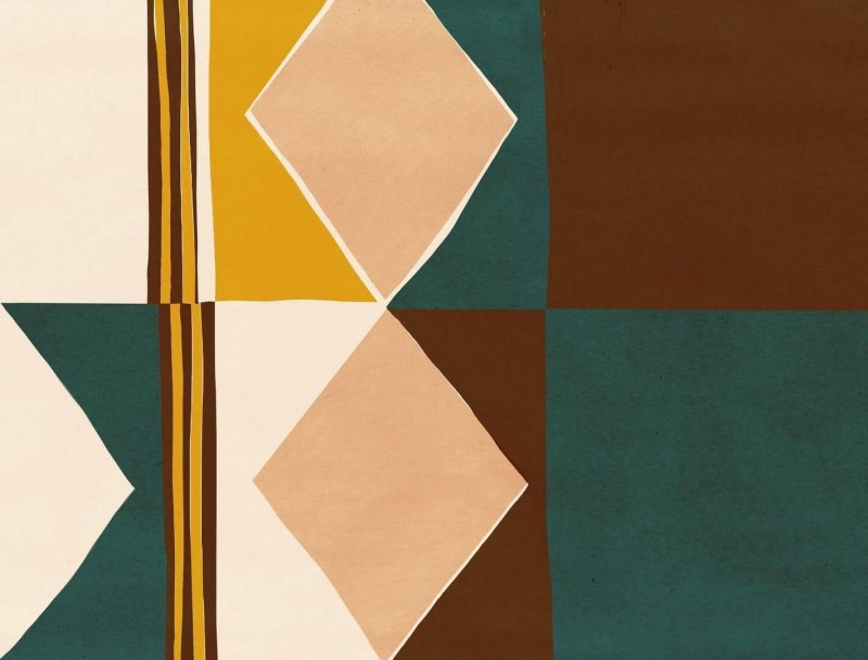 Fototapeta z dużym geometrycznym wzorem