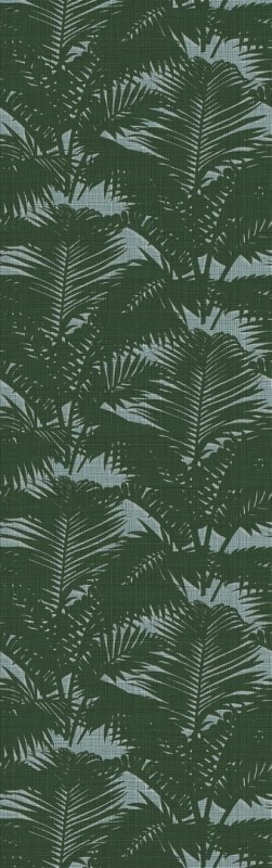 Fototapeta niebieska w zielone liście palm
