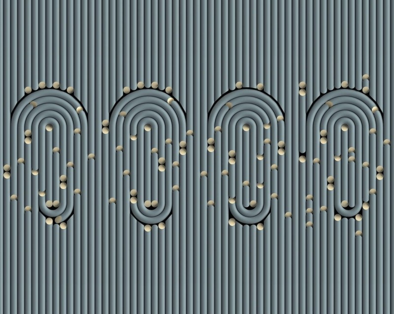 Fototapeta niebieskie rury efekt 3D