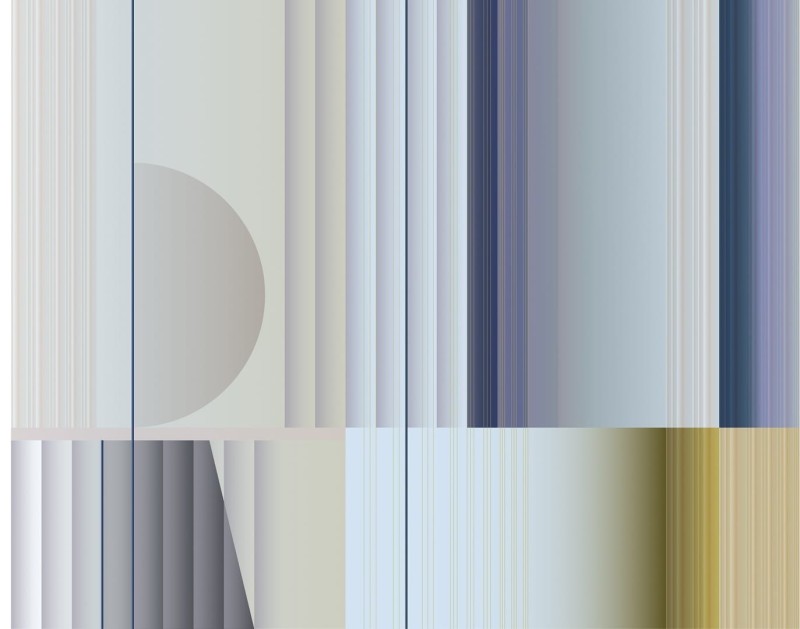 Fototapeta geometryczny wzór linie i półkole
