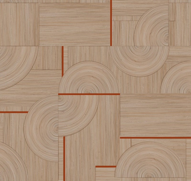 Fototapeta beżowa we wzory geometryczne