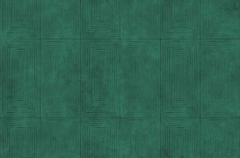 Fototapeta turkusowa z geometrycznym wzorem