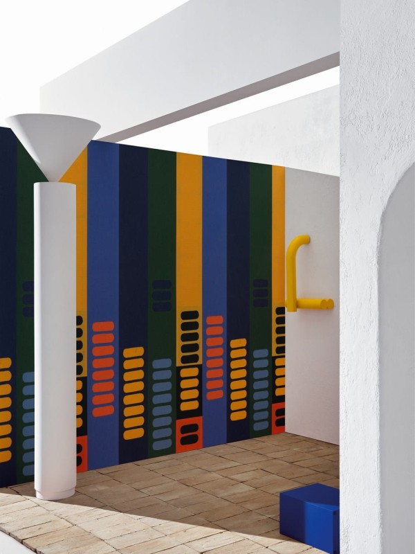 Fototapeta geometryczna kolorowe pasy