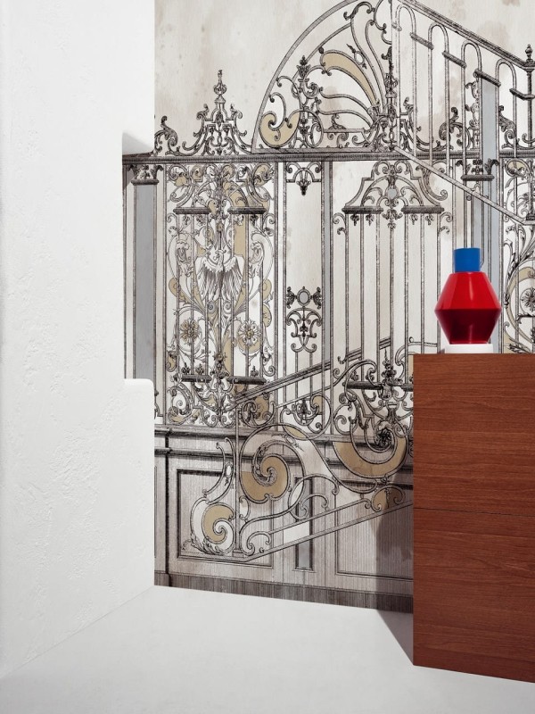 Fototapeta starożytne ogrodzenie metalowe