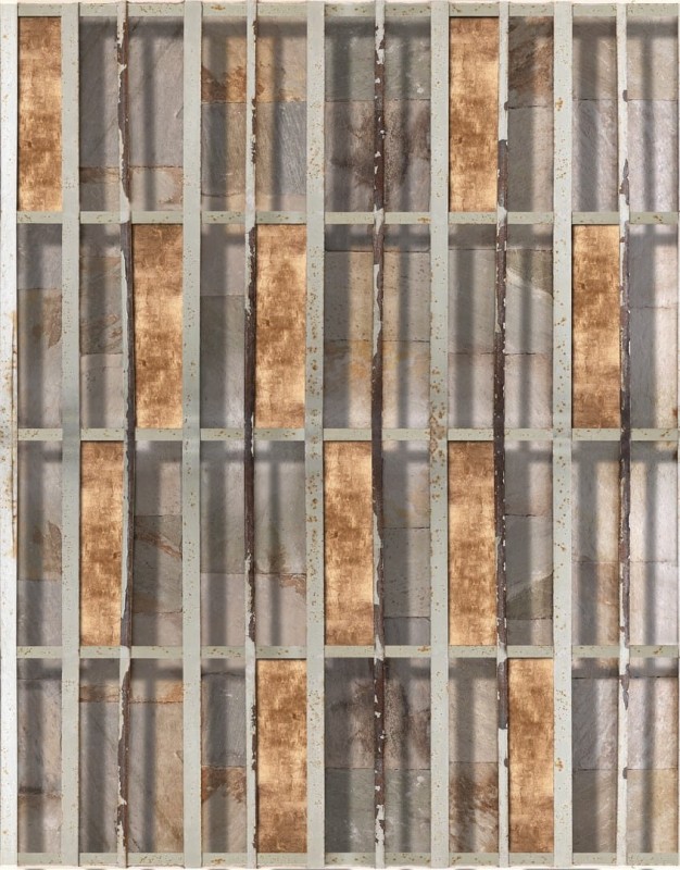 Fototapeta imitująca metalowe ogrodzenie