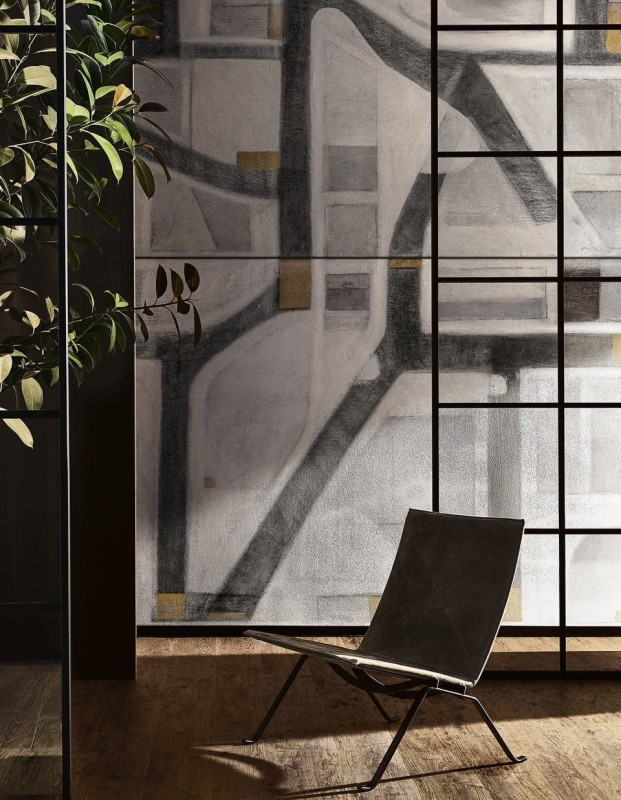 Fototapeta z abstrakcyjnym wzorem geometrycznym