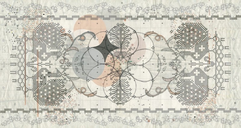 Fototapeta z abstrakcyjnym wzorem geometrycznym