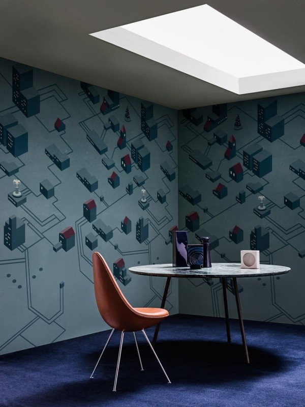 Fototapeta geometryczna domki miasteczko