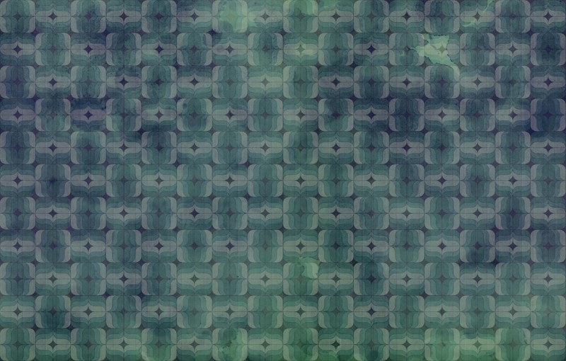 Fototapeta turkusowa we wzory geometryczne