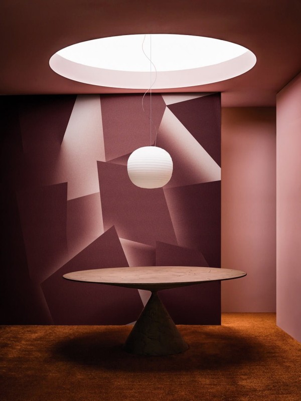 Fototapeta różowa z motywem geometrycznym 3D