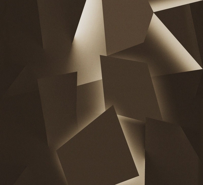 Fototapeta brązowa z motywem geometrycznym 3D