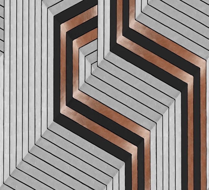 Fototapeta 3D ze wzorem geometrycznym