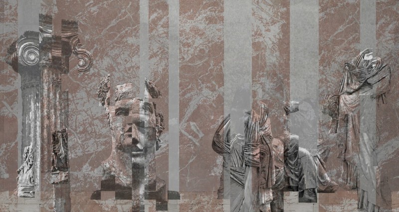 Fototapeta brązowe greckie posągi