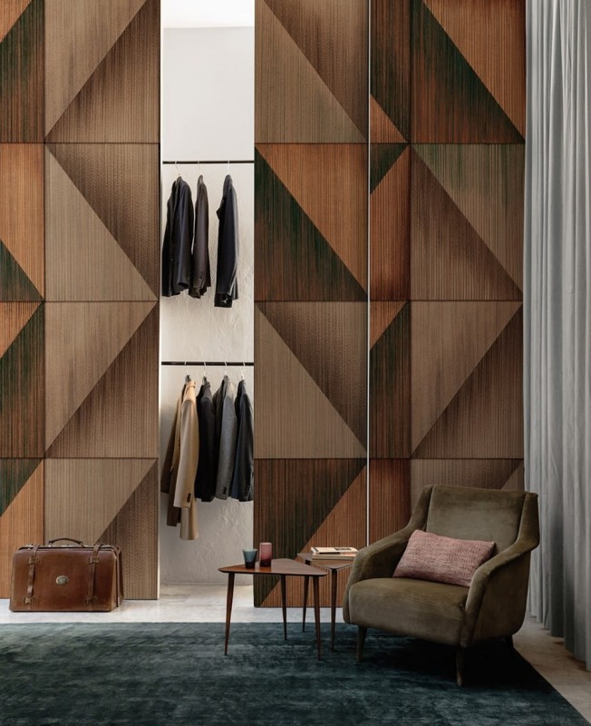 Fototapeta geometryczna imitująca drewno