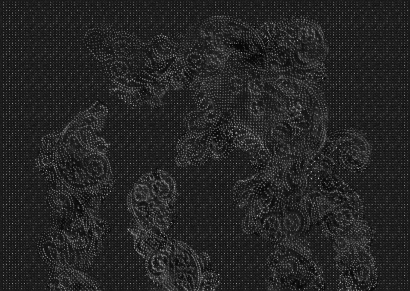 Fototapeta szara duże ornamenty
