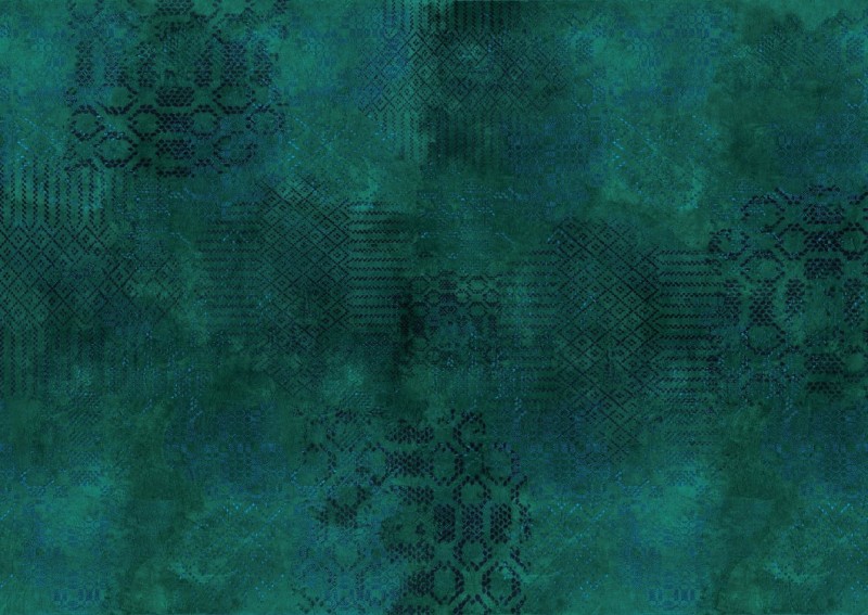 Fototapeta turkusowa z delikatnym wzorem geometrycznym