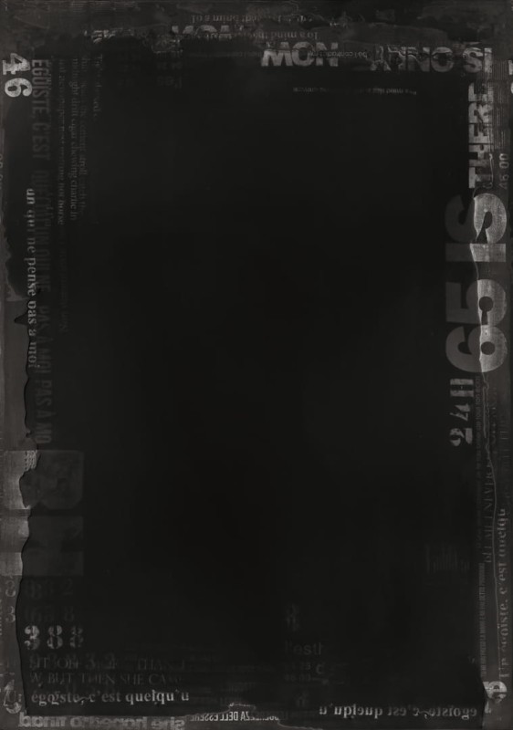 Fototapeta czarna z napisami