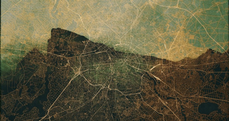 Fototapeta abstrakcyjna mapa miasta