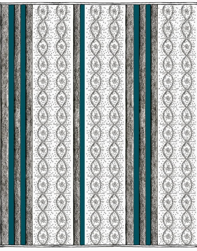 Fototapeta w pasy z ornamentami