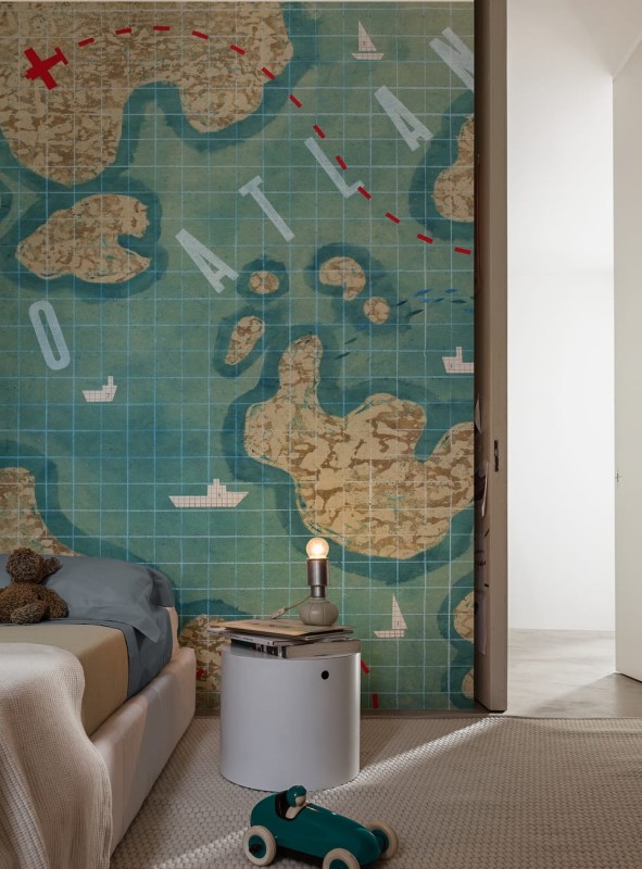 Fototapeta mapa ocean i wyspy