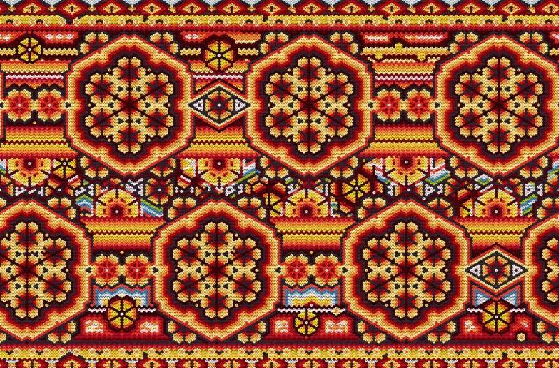 Fototapeta w pomarańczowe wzory geometryczne
