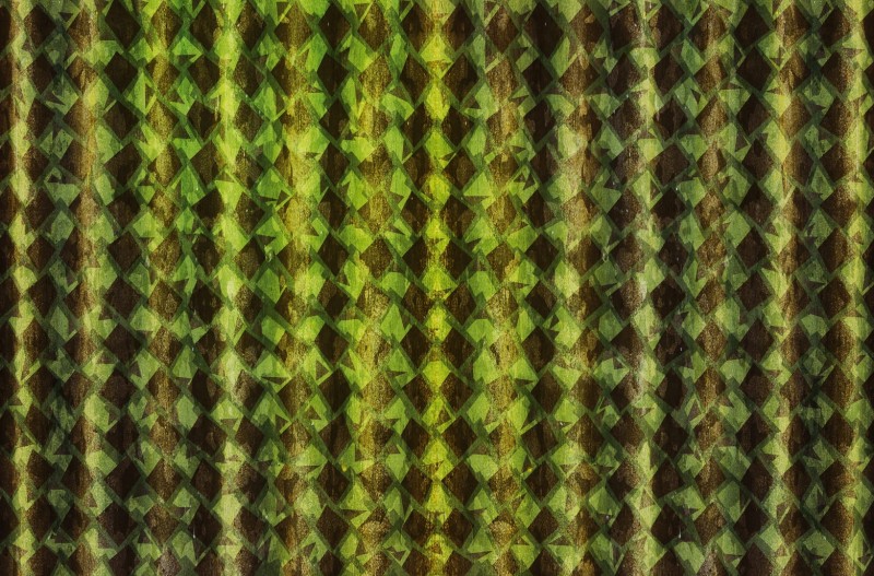 Fototapeta ze wzorem geometrycznym zielona