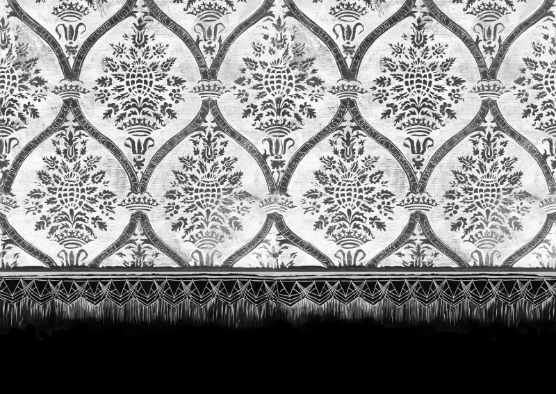 Fototapeta szara w ornamenty