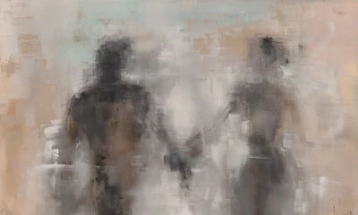 Fototapeta abstrakcyjna malowane postacie ludzkie