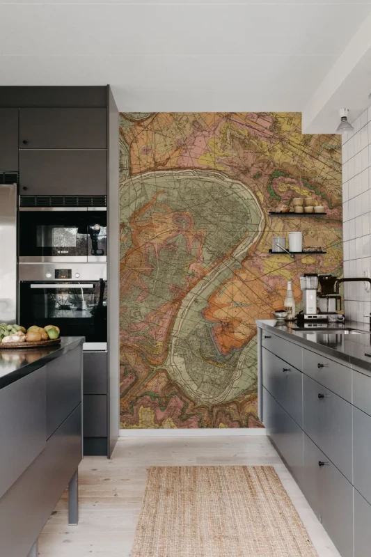 Fototapeta brunatna mapa Paryża