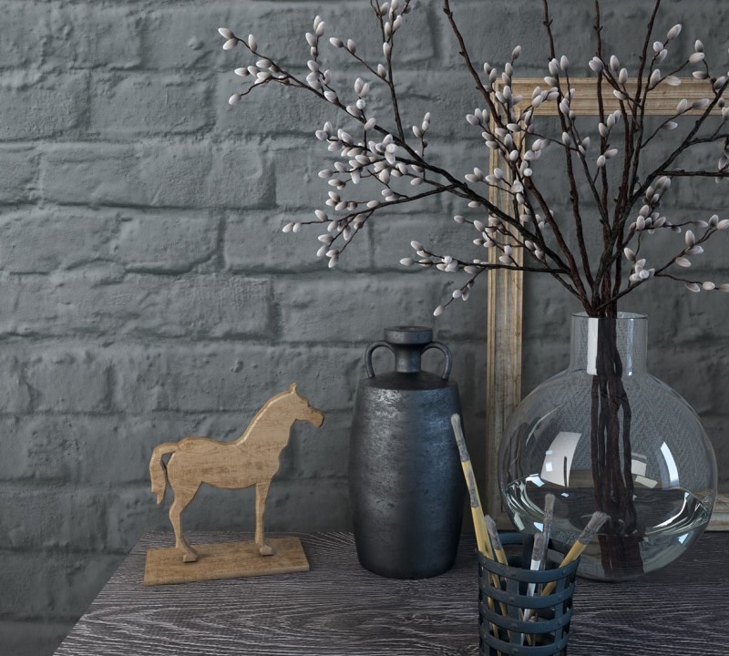Szara tapeta winylowa na flizelinie z efektem cegły