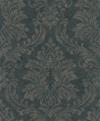 Ciemnoszara tapeta winylowa na flizelinie w ornamenty