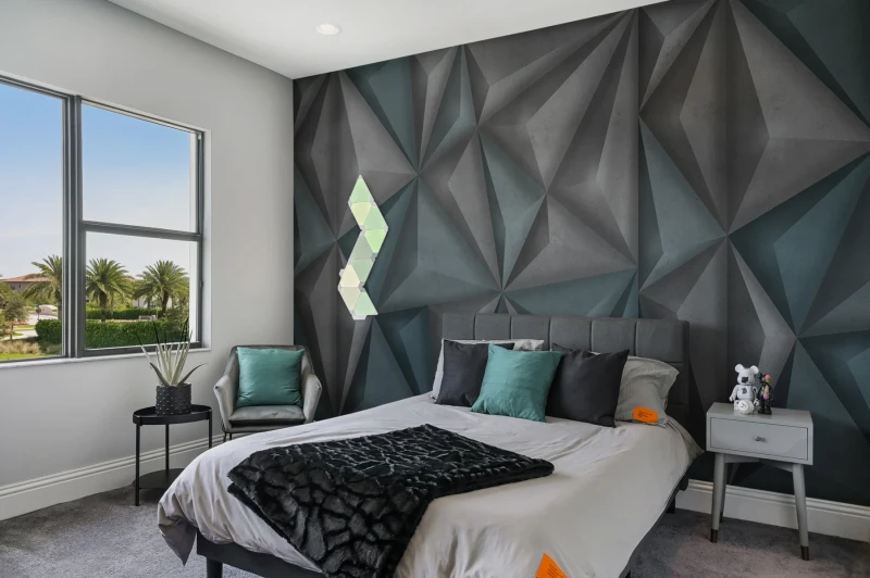 Fototapeta betonowy motyw geometryczny 3D