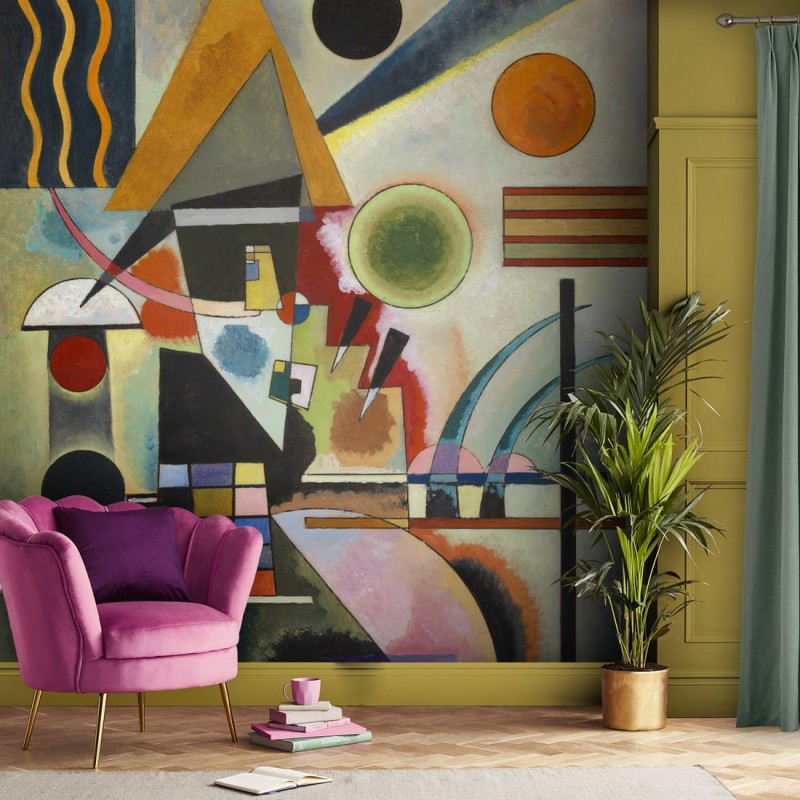 Fototapeta z kolorową i geometryczną abstrakcją